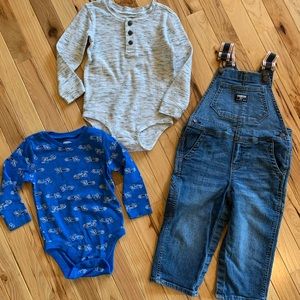 SOLD LOCALLY EUC OshKosh Bibs and Onesies